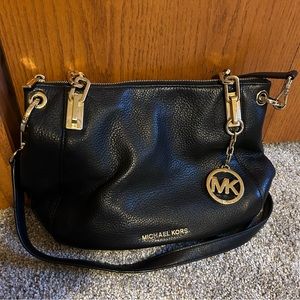 Michael Kors Black pebble leather shoulder/crossbody purse